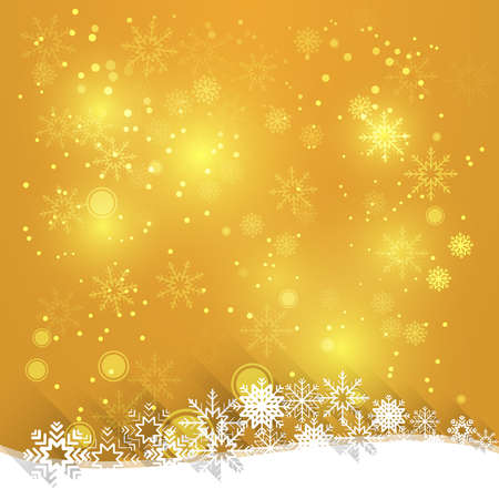 abstract christmas background template with falling white snowflakesのイラスト素材