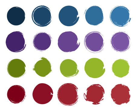 vector grunge circle collectionのイラスト素材