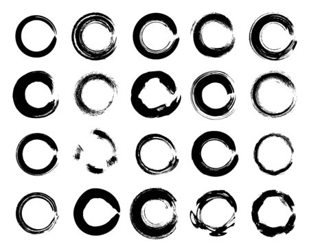 vector grunge circle collectionのイラスト素材