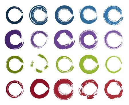 vector grunge circle collectionのイラスト素材