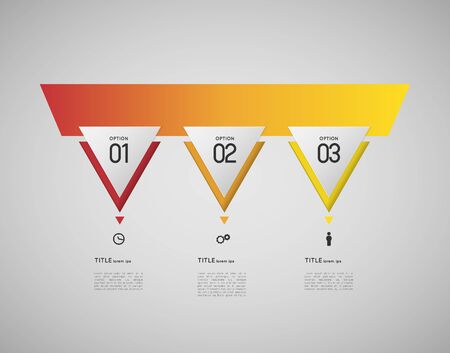 option banners template, trianglesのイラスト素材