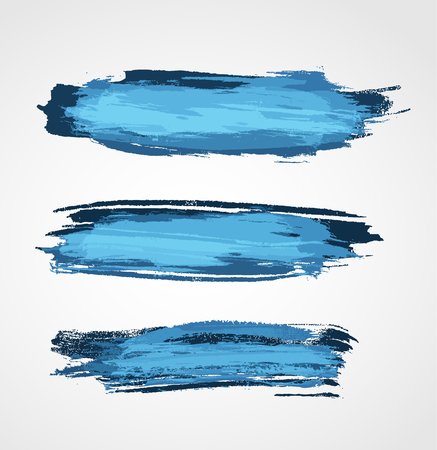colorful vector grunge stroke banners collection, design elementのイラスト素材