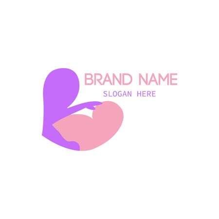 Mother with her baby, silhouette, mother's day, baby care iconのイラスト素材