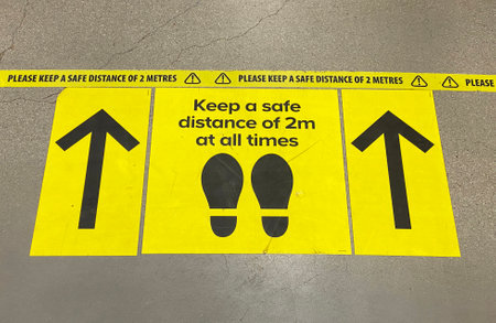 Please keep your distance sign during the pandemic