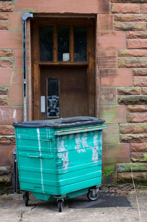 High rise council flat in deprived poor housing estate in Cardonald, Glasgowの写真素材
