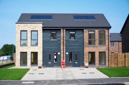 New housing development building houses for increased demand for buyers
