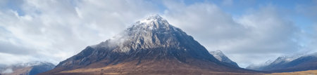 Buachaille Etive Mor during winter in early morning