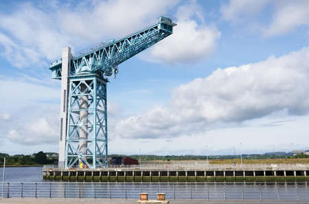 Titan tower crane in Clydebank Glasgow Scotlandの写真素材
