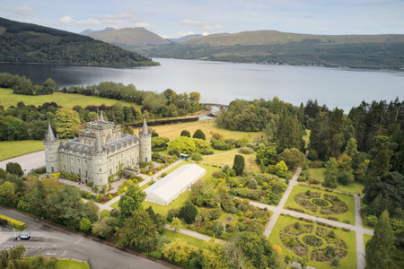 Inveraray Castle, Scotland, UK, August 27th 2022, Inveraray Castle re-opened following decrease in covid-19 cases in Scotlandのeditorial素材