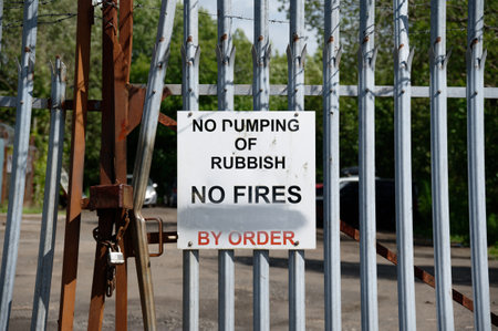 No dumping of rubbish no fires by order sign