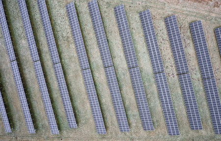Solar heat panels providing alternative energy to local village