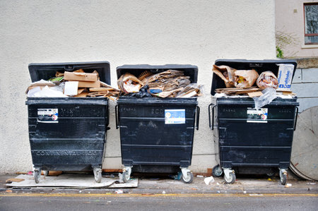 Glasgow, Scotland, UK, March 26th 2023, Rubbish and waste increasing, uncollected due to workers...