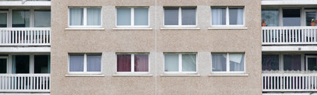 High rise council flats in poor housing estate