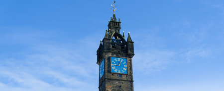 Tolbooth Clock Steeple Tower in Merchant City area of Glasgow