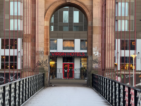 Glasgow, UK, January 6th 2024, Virgin Hotel recently opened in Scottish city of Glasgowのeditorial素材