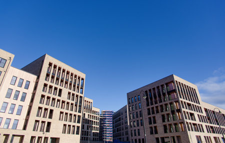 Modern high rise flats at new development