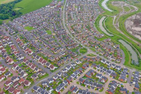 New housing development at Dargavel in Bishoptonの写真素材