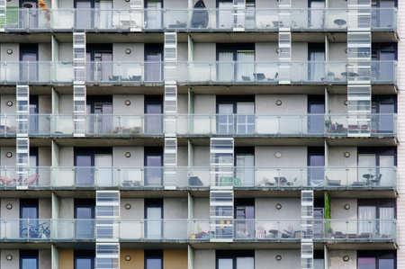 High rise council flats in Glasgow cityの写真素材