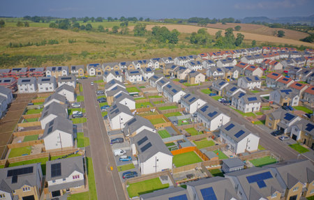New housing development at Dargavel in Bishoptonの写真素材