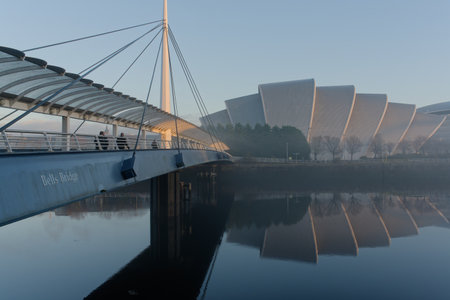 The Bells Bridge path to the Armadillo Auditorium and Hydro Area Glasgow