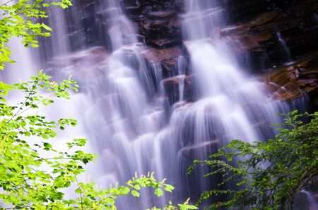 Water Running Down Rocks