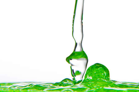 Green Water Splashの写真素材
