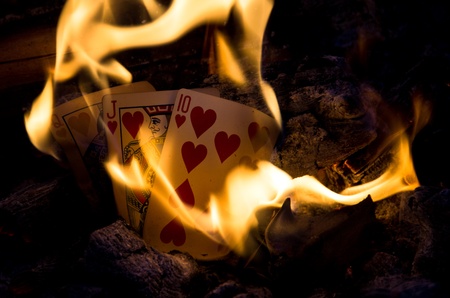 Burning Flushの写真素材