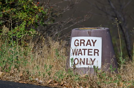 Gray Water Disposal Station at Summer Campgroundの写真素材