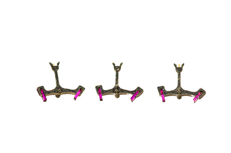 Watch Parts: Three Vintage Metallic Pallet Forks on White Background