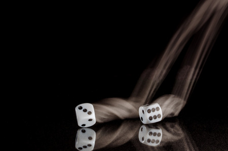 Risking All on a Roll of the Diceの写真素材