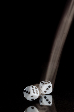Risking All on a Roll of the Diceの写真素材