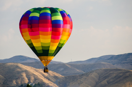 Early Morning Launch of Hot Air Balloonの写真素材