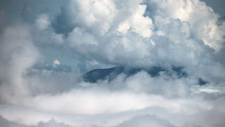 Foggy Morning in the Valleys of the Appalachian Mountains View from The Blue Ridge Parkwayの写真素材