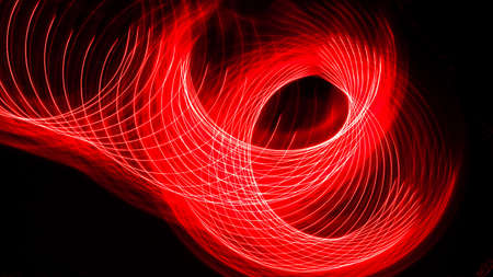 Abstract: Intriguing Swirls of Color on a Black Backgroundの写真素材
