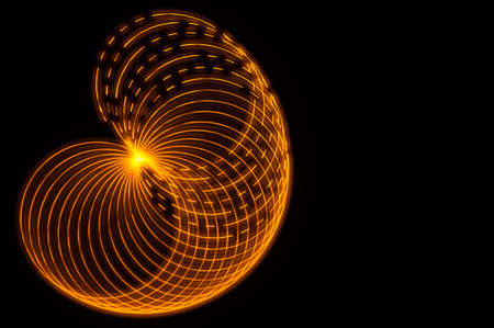 Abstract: Intriguing Swirls of Color on a Black Background