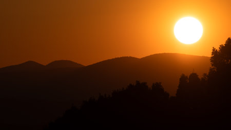 Beautiful Sunset in the Silent Appalachian Mountains