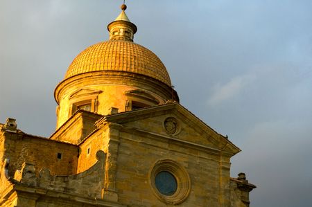 Santa Maria delle Grazie church outside of Cortona, Tuscany region of Italy.の写真素材