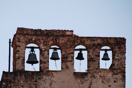Old bell tower, Mexicoの写真素材