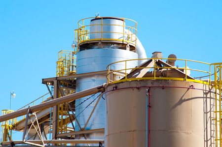 Large scale industrial equipment at a factory.