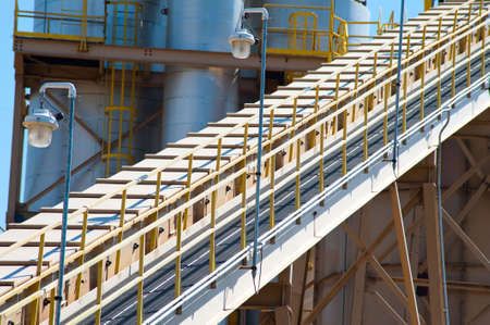 Large scale industrial equipment at a factory.の写真素材