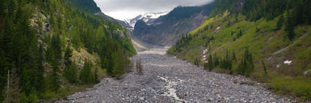 Glacial valley, Mt. Rainier National Park, panoramic