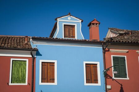 Colorful houses in Burano, Italyのeditorial素材
