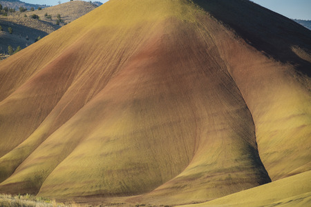 Abstract desert shapes and colors in Painted Hills, Oregonの写真素材