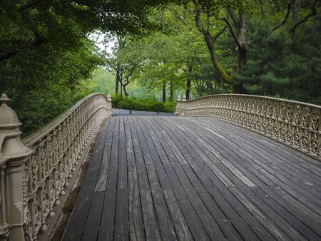 Wrought iron bridge in Central Park, New York Cityの写真素材