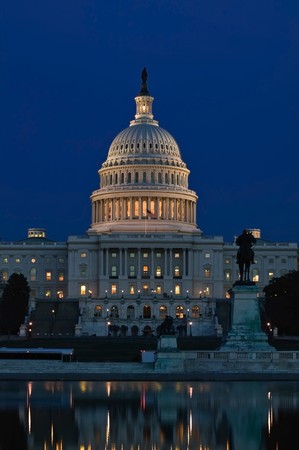Capitol Building at Sunsetの写真素材