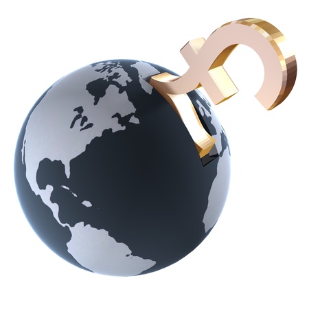 Pound Sterling Globeの写真素材