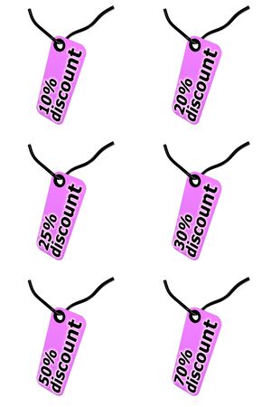 Purple discount tags labelsの写真素材