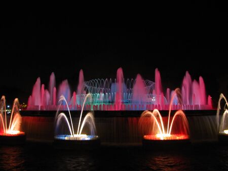 Magic Fountain of Barcelonaの写真素材