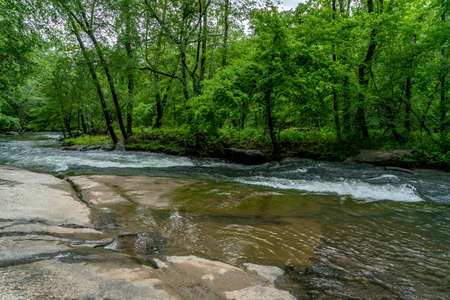 The fabulous Broad River that runs through Lake lure and Chimney Rock North Carloina.の写真素材