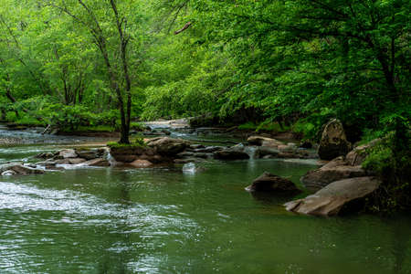 The fabulous Broad River that runs through Lake lure and Chimney Rock North Carloina.